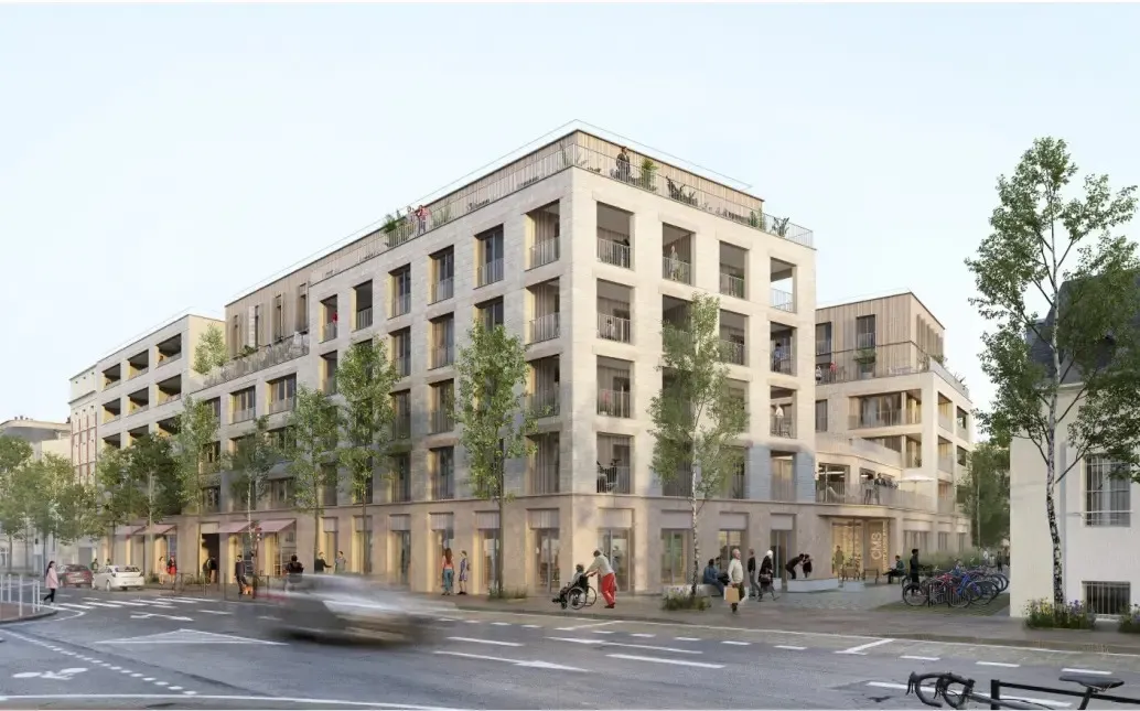 Construction d’un immeuble en pierre sauvage